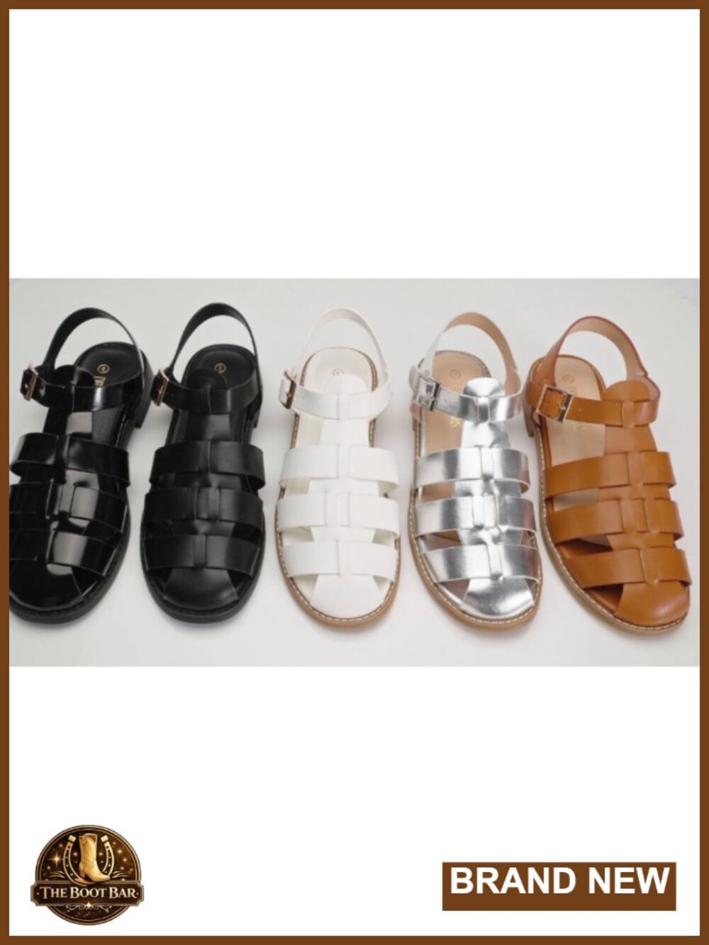 Woven Fisherman Braided Flat Sandals - Classic Gladiator Strappy Closed Toe - Picture 6 of 6